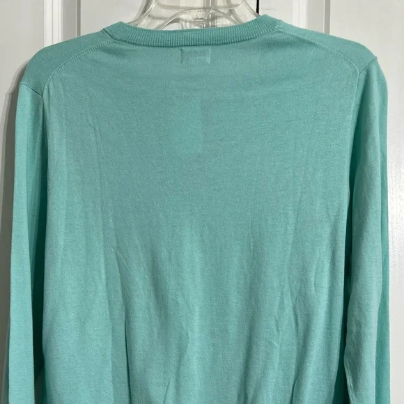 J. Crew Green Long Sleeves Cardigan Sweater Classic Knit Size L - Picture 8 of 10